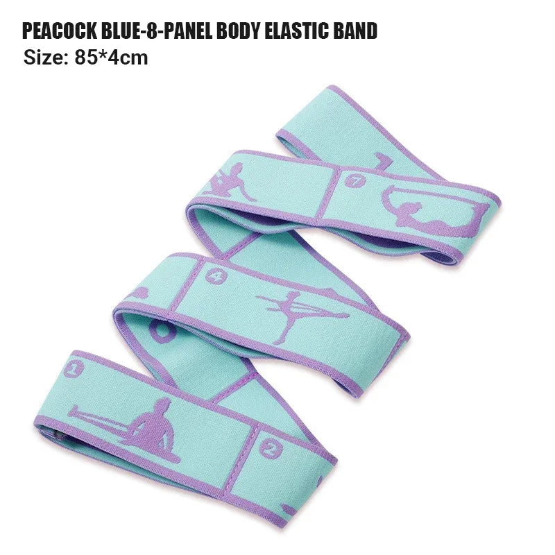 Multi-Section Elastic Yoga Resistance Bands Adult Child Dance Training Gym Pilates Exercise Pull Strap Belt Fitness Sport