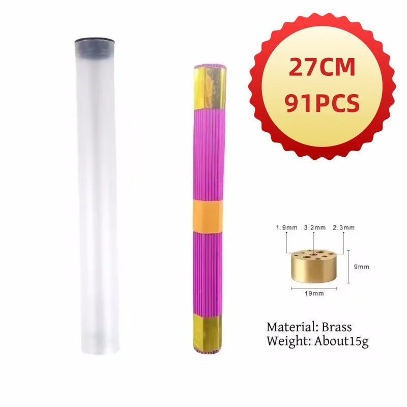 Natural Blessing Ceremony Incense Praying For Health Love Wealth Natural Sandalwood Incense Sticks With Incense Holder 91pcs
