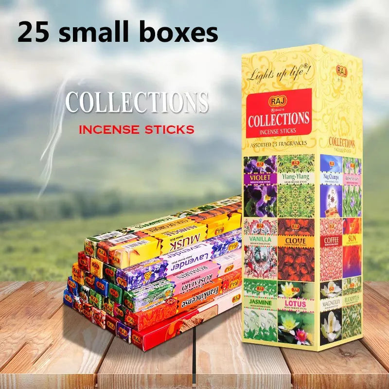 10 Box Authentic Indian Incense Sticks Premium Handmade Rose Sage Jasmine Lavender for Meditation Yoga Buddha Home Aromatherapy
