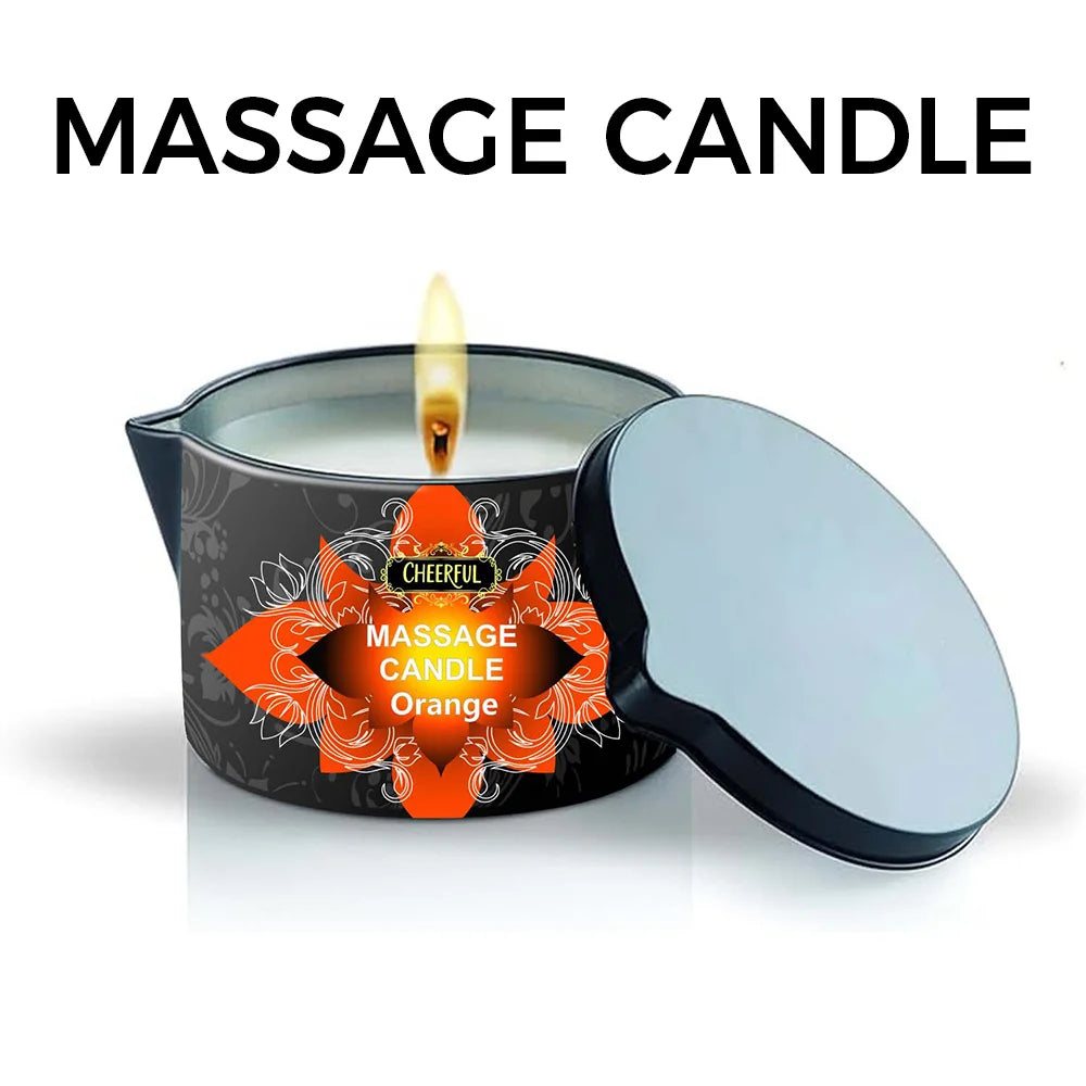 Geranium Massage Oil Candle 2oz, Body Massage Candle Melts Into Warm Body Oil, Moisturizing Aromatherapy Home Spa