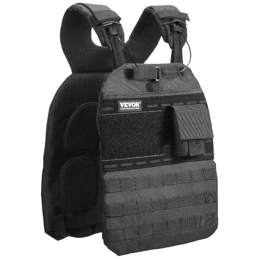 40lb Adjustable Weighted Vest for Men Women Black Fitness Training Jacket for Strength Endurance Running Jogging Walking Workout
