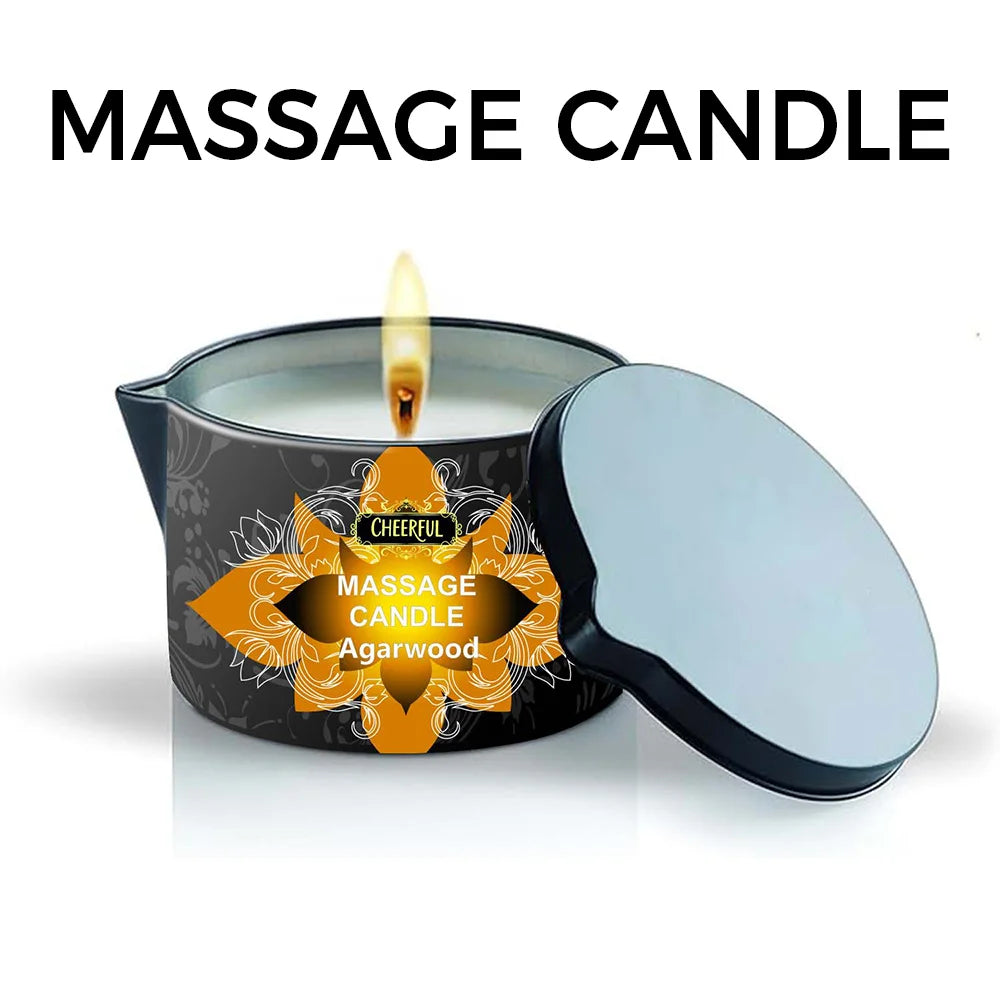 Geranium Massage Oil Candle 2oz, Body Massage Candle Melts Into Warm Body Oil, Moisturizing Aromatherapy Home Spa