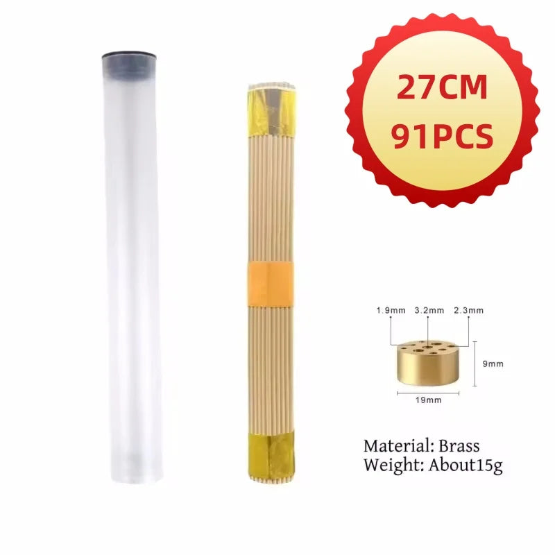 Natural Blessing Ceremony Incense Praying For Health Love Wealth Natural Sandalwood Incense Sticks With Incense Holder 91pcs