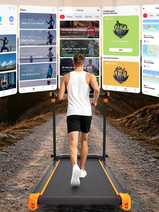Quiet 3-in-1 Foldable Walking Pad Treadmill with 12% Incline for Home, 12 Preprogrammed HIIT Modes, Supports up to 300 LBS, Smart Treadmill Built with LED Display, Heart Rate Sensor, Bluetooth Speaker & App Connection